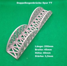 Brücke Bogenbrücke 200mm Spur TT  1gl. 3 tlg. Bausatz  - 4 Farben  3D Druck (15)