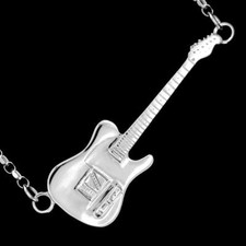 Sterling silver guitar - silver,