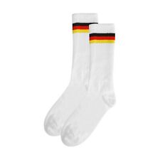 Deutschland Fanartikel Unisex Socken in Weiß mit Deutschlandflagge Tennissocken