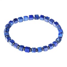 Lapislazuli-Perlenarmband für