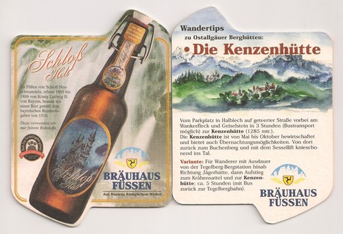 Bräuhaus füssen bierdeckel - bräuhaus,