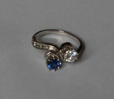 Weißgold Ring  Solitär