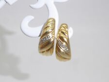 Ohrstecker 585 Gold 14K Gelbgold Diamant Ohrringe ohne Ohrmutter 6194