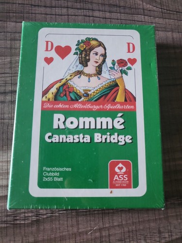 Romme spielkarten 2x55 - 2x55, blatt