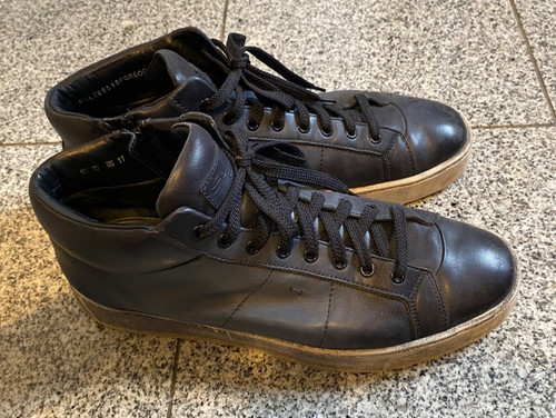 Santoni blau weiches - , leder
