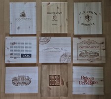9 Weinkisten Deckel Bretter Wein Kisten CHEVAL BLANC GAJA Chateau PALMER DEKO