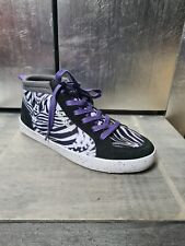 Neue DESIGUAL Sneaker Gr 38 Zebra Schnürschuhe Stiefeletten lila Ankle Boots 367