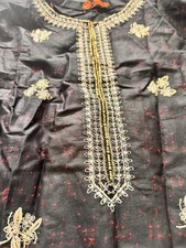 Pakistanische Kleid Mehrfarbig black Größe M