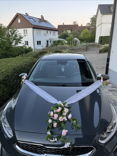 Hochzeitsauto-Blumen-Dekoratio