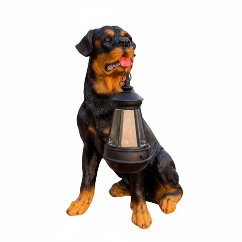 Hundefigur mit laterne - hundefigur,