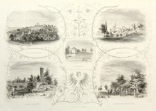 J. POPPEL (1807-1882), Umgebung von Nürnberg, Sst. Romantik Architektur 1800-184