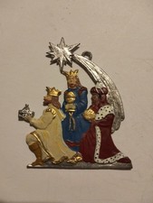 alter Christbaumbehang/-schmuck Zinnfigur 3 Könige beids. handbemalt  neuwertig