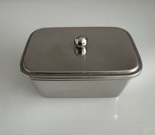 Vintage Butterdose Edelstahl 