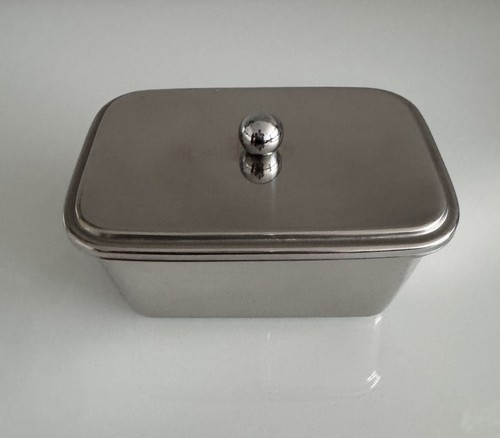 Vintage butterdose edelstahl - butterdose,