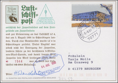 Luftschiffspost dkl - dkl, 52