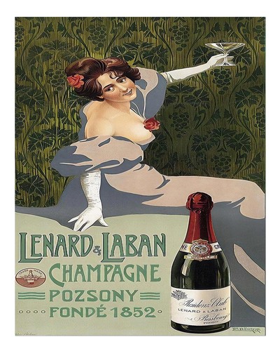 Vintage-Champagner-Werbeplakat