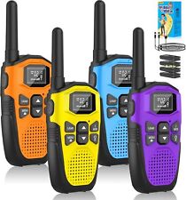 NXGKET Walkie Talkie 4er Set Aufladbar Funkgeräte Reichweite 5km Taschenlampe