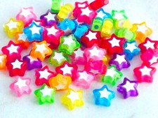 50 Acryl Perlen Stern 10mm