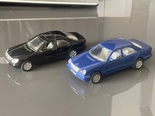 WELLY - 2 mal Mercedes-Benz - W220 S 500 u. W210 E320 1:43 used - TOP RAR