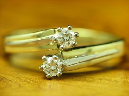 14kt 585 bicolor gold ring - 14kt,