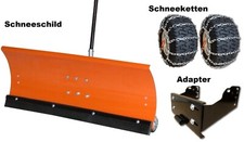 Schneeschild für Rasentraktor 100 x 40 cm Top Qualität Schneeketten oder Adapter
