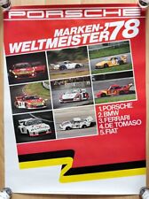 original Porsche Plakat Renn Poster "Markenweltmeister" 1978 Martini Porsche 935