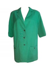 Schöne Bluse Kostümjacke von  Delmod by Peter Hahn Vintage  Gr.42 Grün Top!