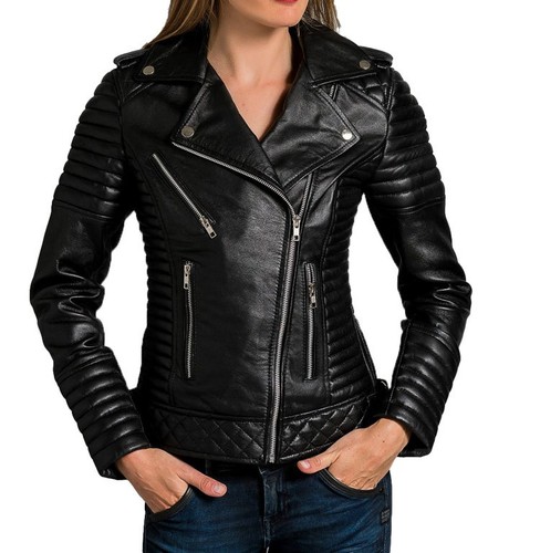 Damen bikerjacke lederjacke - damen,
