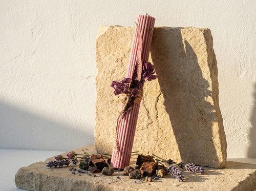 Gebetskerze lavendel - gebetskerze, &