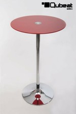 Bistro tisch rot - rot, glasplatte