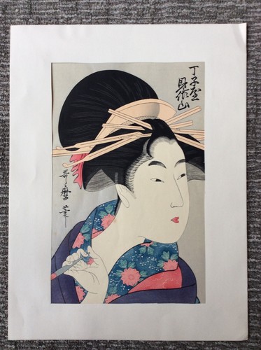 Japanischer holzschnitt ukiyoe - holzschnitt,