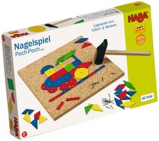 HABA Nagelspiel Poch-Poch 2300 Steckspiel Kinder Mehrfarbig Holz Kork