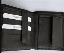 Herren Geldbörse Echt Leder Braun Portemonnaie Brieftasche Neu Elegant