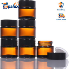 6 Stück Braunglas Dosen 30 ml