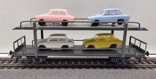 Dahmer H0 Autotransportwagen Blechmodell mit 4x Trabant wenig bespielt o.OVP (2)