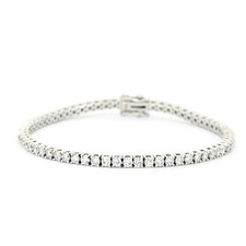 Tennisarmband 585 Gold 14K Weißgold - Brillanten ca. 4,0 ct E VS1 CVD 