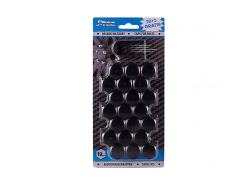 Kappen schwarz 19mm - 20,