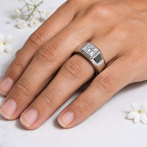 Herren solitärring kt - 3,00,