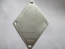 Typenschild Renault Schild R4 R5 R16 R8 R 10 Gordini id-plate tag s88