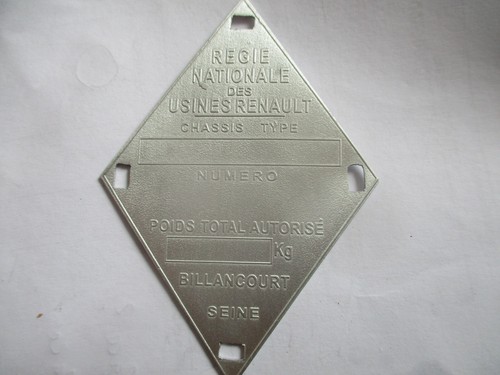 Typenschild renault schild - typenschild,