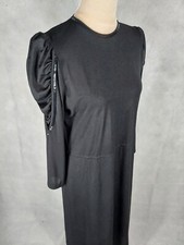 Kleid Vintage K Dress Gr. 40 L (M/38/S/36) schwarz retro elegant Party dress alt