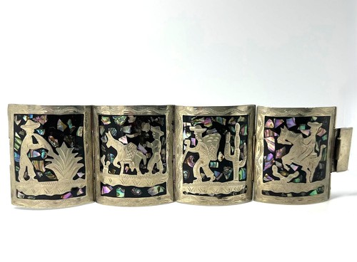 Vintage mexiko alpaka abalone - mexiko,