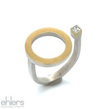 Ring 925er silber 900er gold - ring,