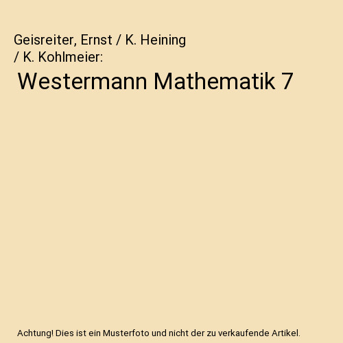 Westermann mathematik - westermann,