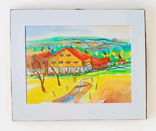 Original aquarell haidberg - aquarell, „haidberg