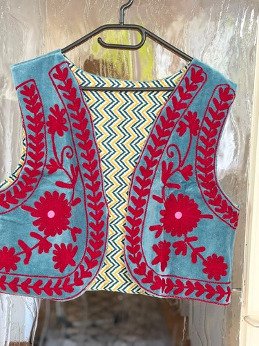 Velvet suzani vest - velvet,