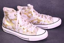 Converse All Star Classic Hi Chucks Sneaker Gr. 39 grau gold weiß Leder BC741