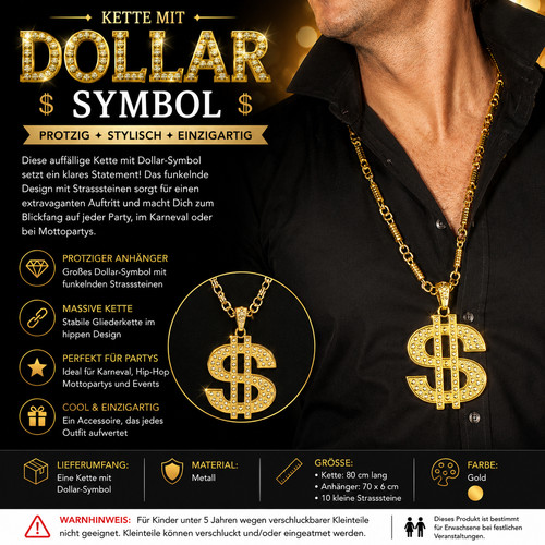 Dollar kette gold - kette,