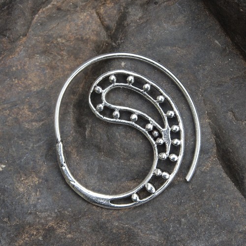 Spiral ohrring 925 silber - spiral,