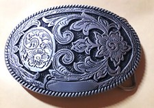 Gürtelschnalle Buckle Indianer Western USA Floral Vaquero Design USA